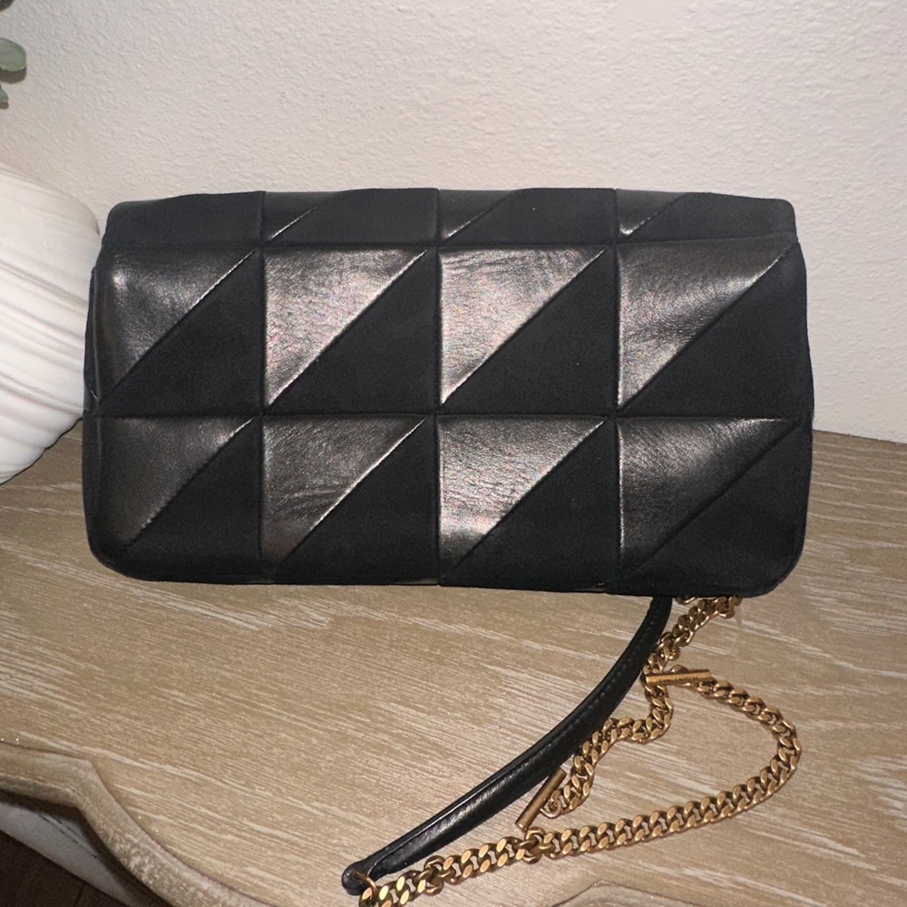 RARE🌹Saint Laurent Jamie bag suede leather YSL purse rive gauche patchwork bag - Picture 15 of 16